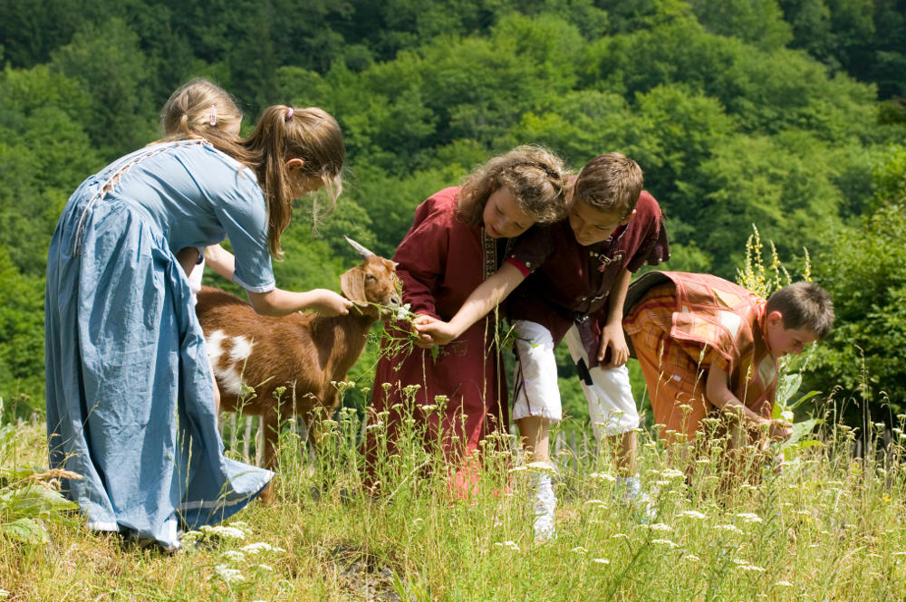 Corrèze Tourismus Kinder mit Herde